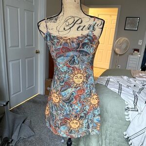 Sun and Paisley Print Dress